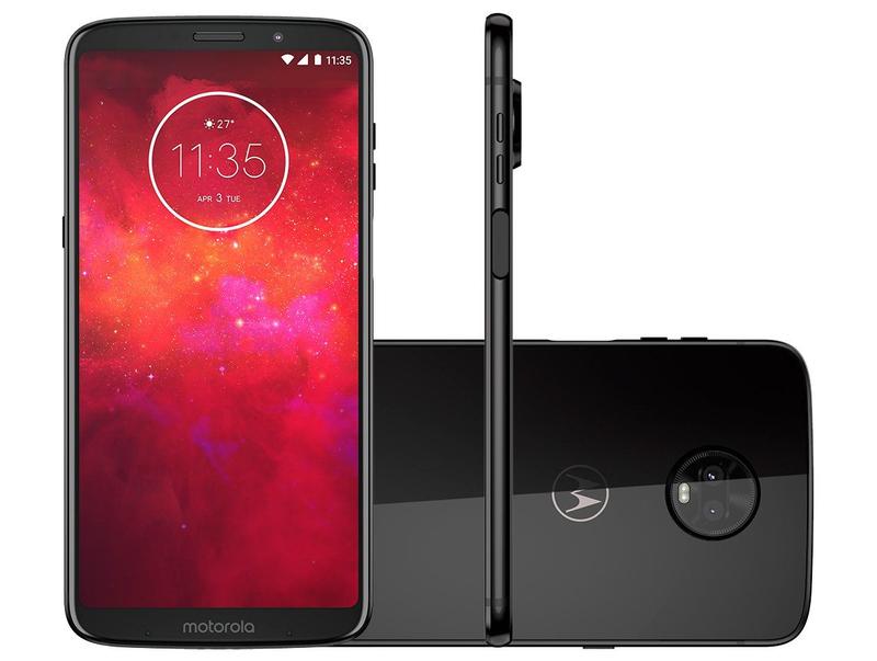 Smartphone Motorola Moto Z3 Play 128GB Ônix 4G - 6GB RAM Tela 6